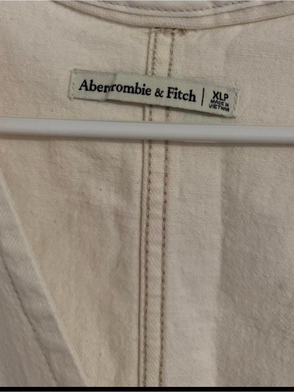 Light Beige Button denim Dress runs small - Picture 8 of 15